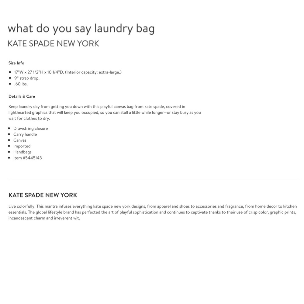 Kate Spade Laundry Bag - Picture 7 of 7
